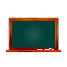 Illustration school dark green chalkboard on white background