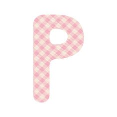 Pink squares pattern alphabet P