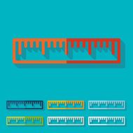 Flat design ruler N21