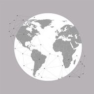 World globe Vector Illustration background for communication N3