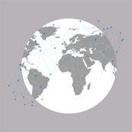 World globe Vector Illustration background for communication N4