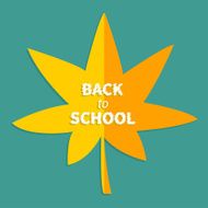 Autumn yellow and orange maple leaf Back to school N2