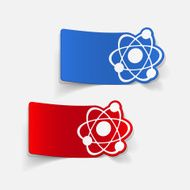 realistic design element atom N83