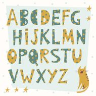 Alphabet letters in cartoon style