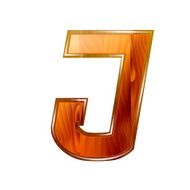 Alphabet wooden letter J