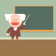 Mr Professor teacher lecturer elderly cartoon character illustration