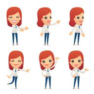 set of reception character in different poses N2