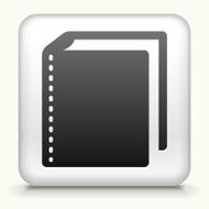 White Square Button with Books Icon