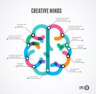 Brain infographic concept Vector illustration