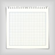 Note paper sheet with lines