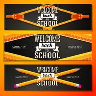 Set of school banners with place for your text and