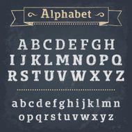 Chalkboard Alphabet Vector illustration