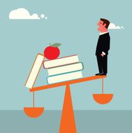 Justice scale heavy education
