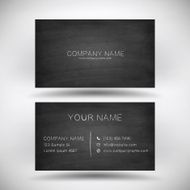 Business Card Template with Blackboard Texture - Chalkboard