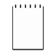 Realistic blank notepad