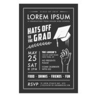 Vintage graduation party invitation card