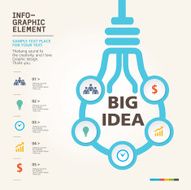 BULB ICON WITH IDEA CONCEPT INFO GRAPHIC N6