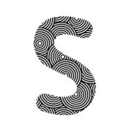 Circle pattern alphabet S