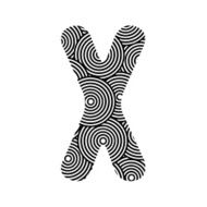 Circle pattern alphabet X