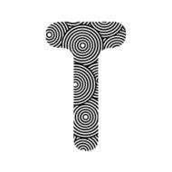 Circle pattern alphabet T