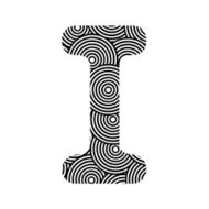 Circle pattern alphabet I