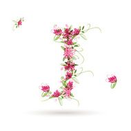 Floral letter J for your design