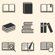 Vector Set of Books Icons N10