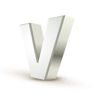 3d alphabet silver V N2