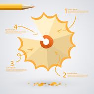 infographics with pencil sharpend