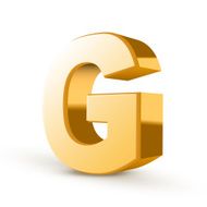3d golden letter G