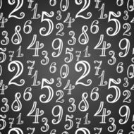 Vector Seamless Pattern with Vintage Numbers