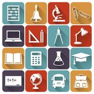 School and education flat icons Vector set N2