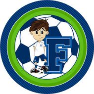 Cartoon Soccer Boy Learning Illustration N14