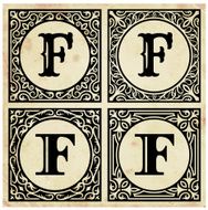 Old Paper with Decorative Letter F N2