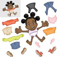 Dress up a Little Hair Puff Girl