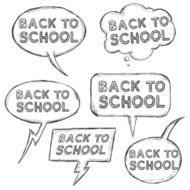 Vector Set of Sketch Bubbles - Back to School N2