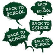 Vector Set of Grundge Green Bubbles - Back to School N2