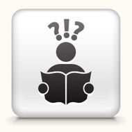 Square Button with Questions &amp; Reading