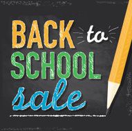 Back to school sale design template square composition