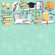 Education background vector concept