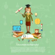 Education schoolgirl back to school concept N2
