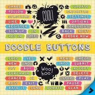 Hand Drawn Sketchy Doodle Buttons Set N2