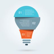 Vector light bulb infographic Three options