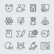 Education set line icon