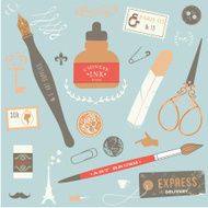 Vintage vector art tools N8