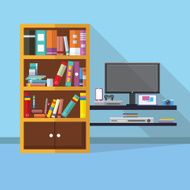 interior scene flat design N3