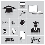 Education And Graduation Icon Set