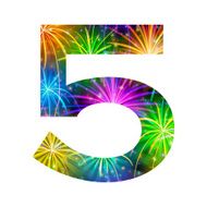 Number of colorful firework five N2