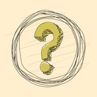 line drawing question mark N2