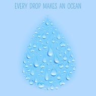 Water drop concept background poster